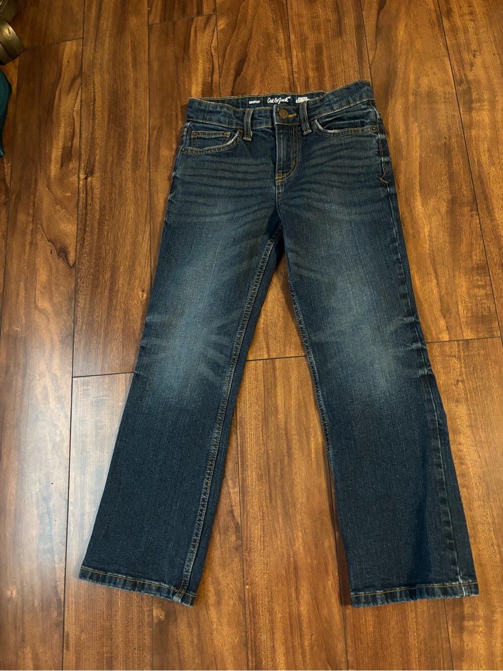 Cat & Jack Girls Dark Blue Straight-Leg Jeans